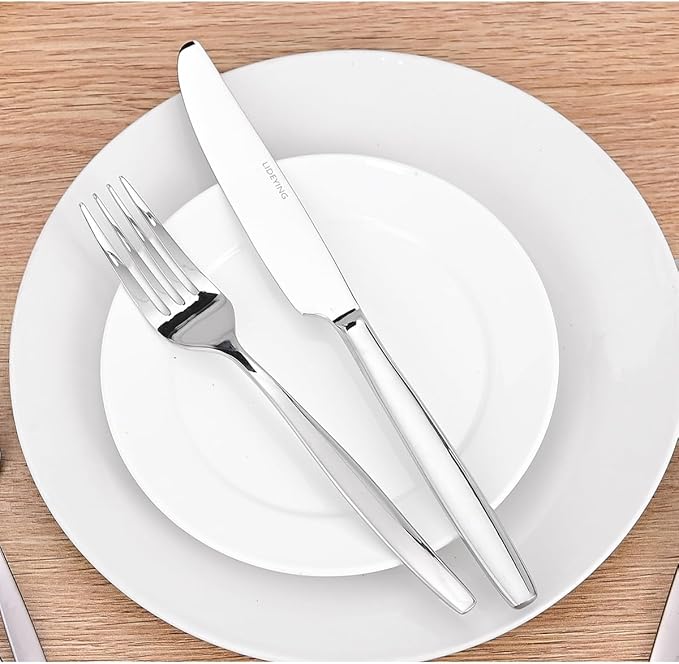 Silverware Set,30-Piece Stainless Steel Flatware Set for 6,18/0 Rust-Proof Cutlery Set with Forks & Spoons,Mirror Polished Dishwasher Safe - Heavy Duty Tableware for Wedding Housewarming