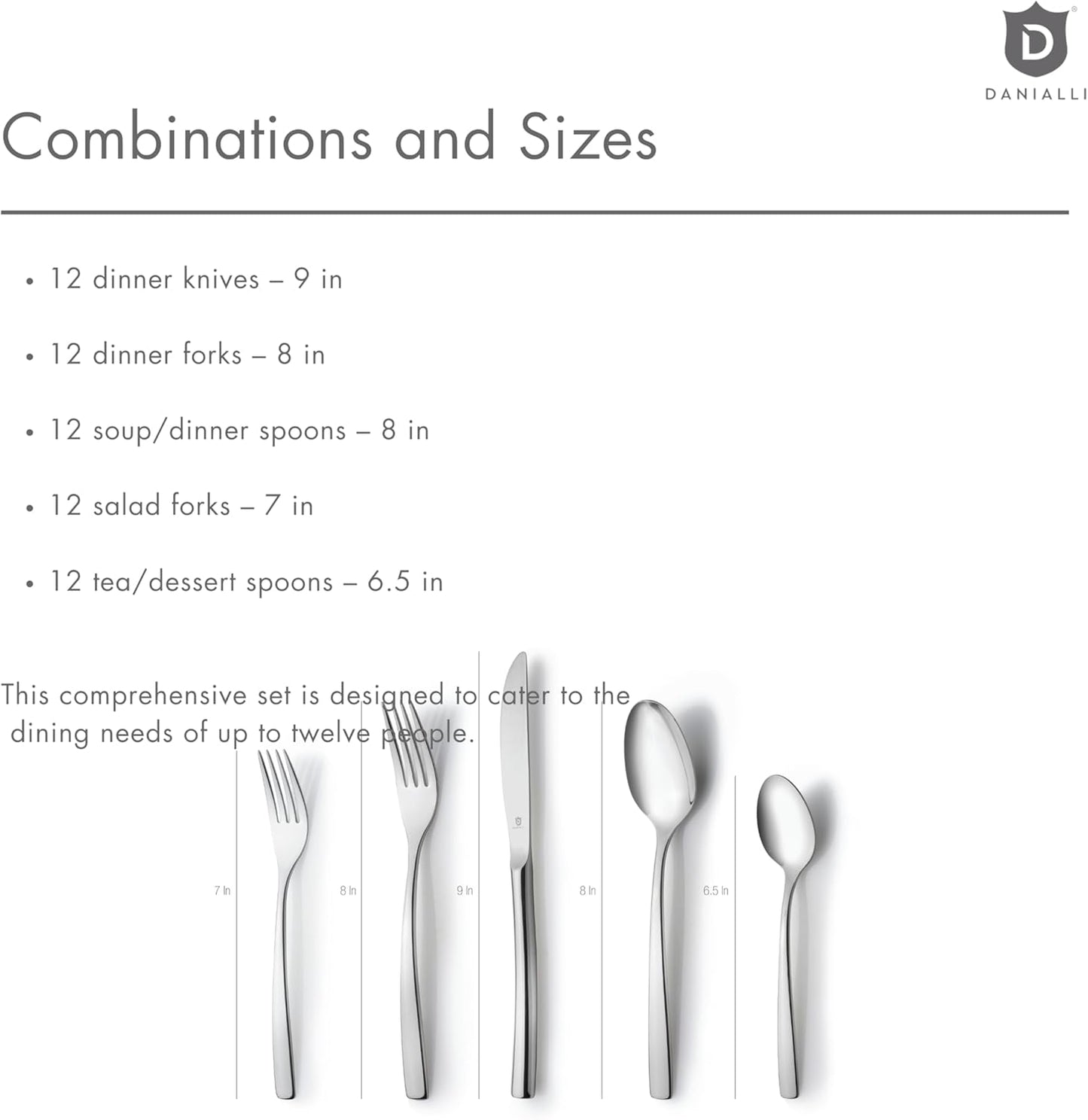 Modern Sleek Silverware Set - 18/10 Stainless Steel Flatware Set for Elegant Dining - Dishwasher Safe Cutlery Set -Built to Last Commitment (60-Piece)