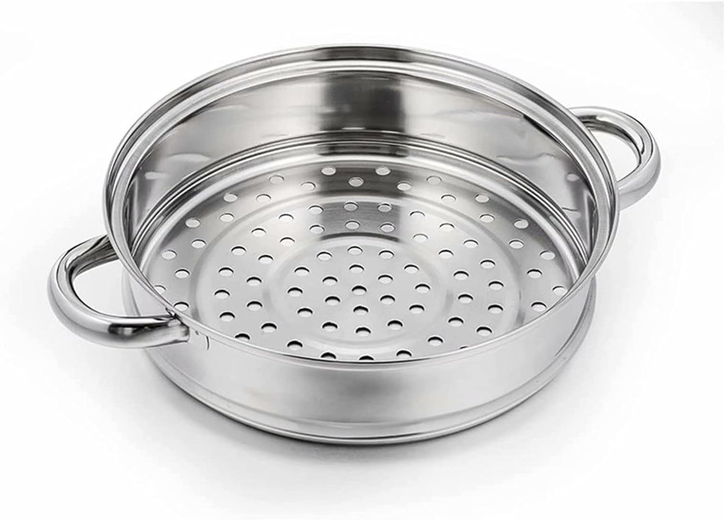 Yamde 2 Piece Stainless Steel Stack and Steam Pot Set - and Lid,Steamer Saucepot double boiler…