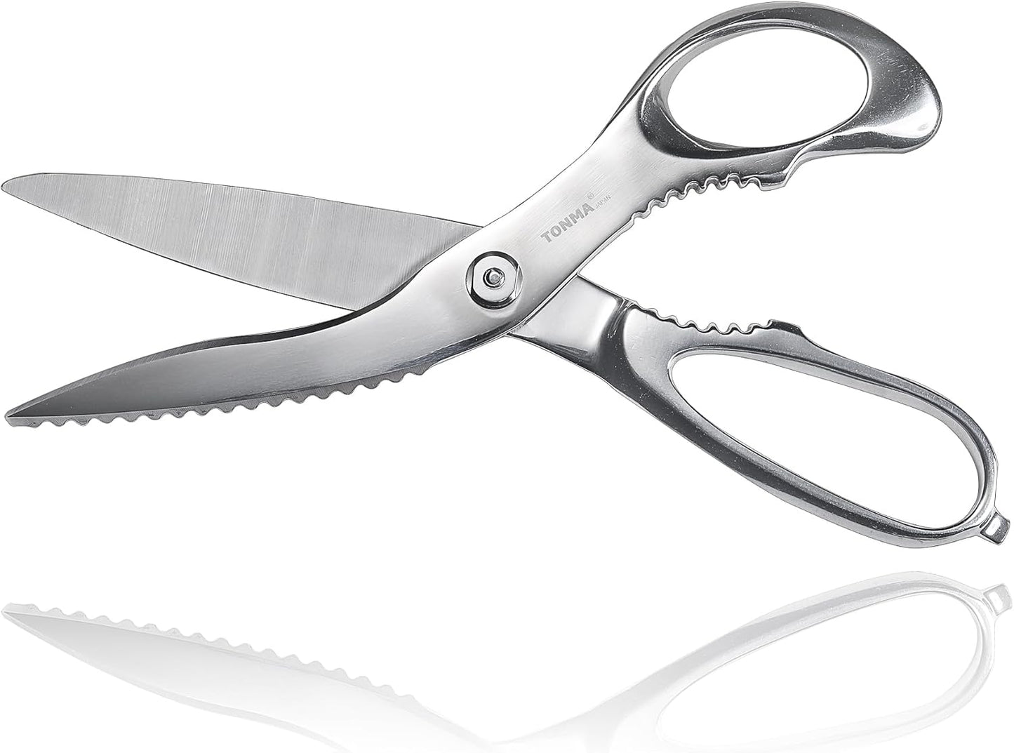 TONMA Detachable Kitchen Shears Heavy Duty [Made in Japan] 9.5 Inch Premium Stainless Steel Come Apart Kitchen Scissors Dishwasher Safe, Mirror Finish, Right Handed