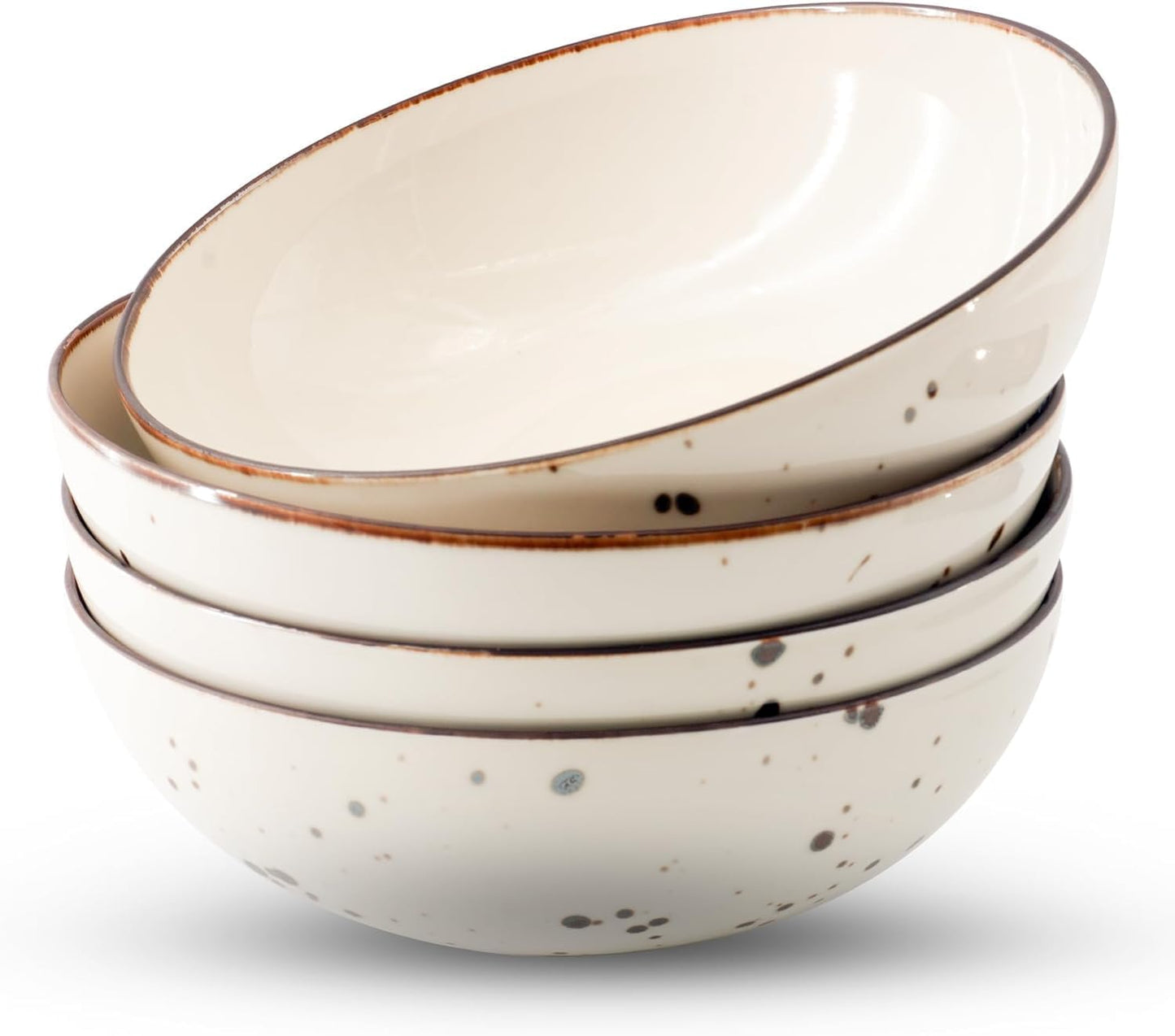 Esfour Premium Porcelain Bowl Collection | Durable, Microwave & Dishwasher Safe | Ideal for Cereal, Pasta, Salad & Desserts (Classic Assorted Color, Cereal Bowl 4pcs)