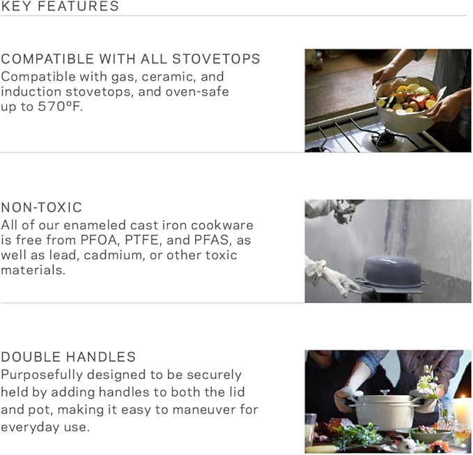 Vermicular Oven Pot | Non-Toxic Enameled Cast Iron Pot | 18cm (1.8 Qt) | Oven-safe | Induction-compatible | Dutch Oven | Made in Japan | Serves 1-2 | Pearl Brown