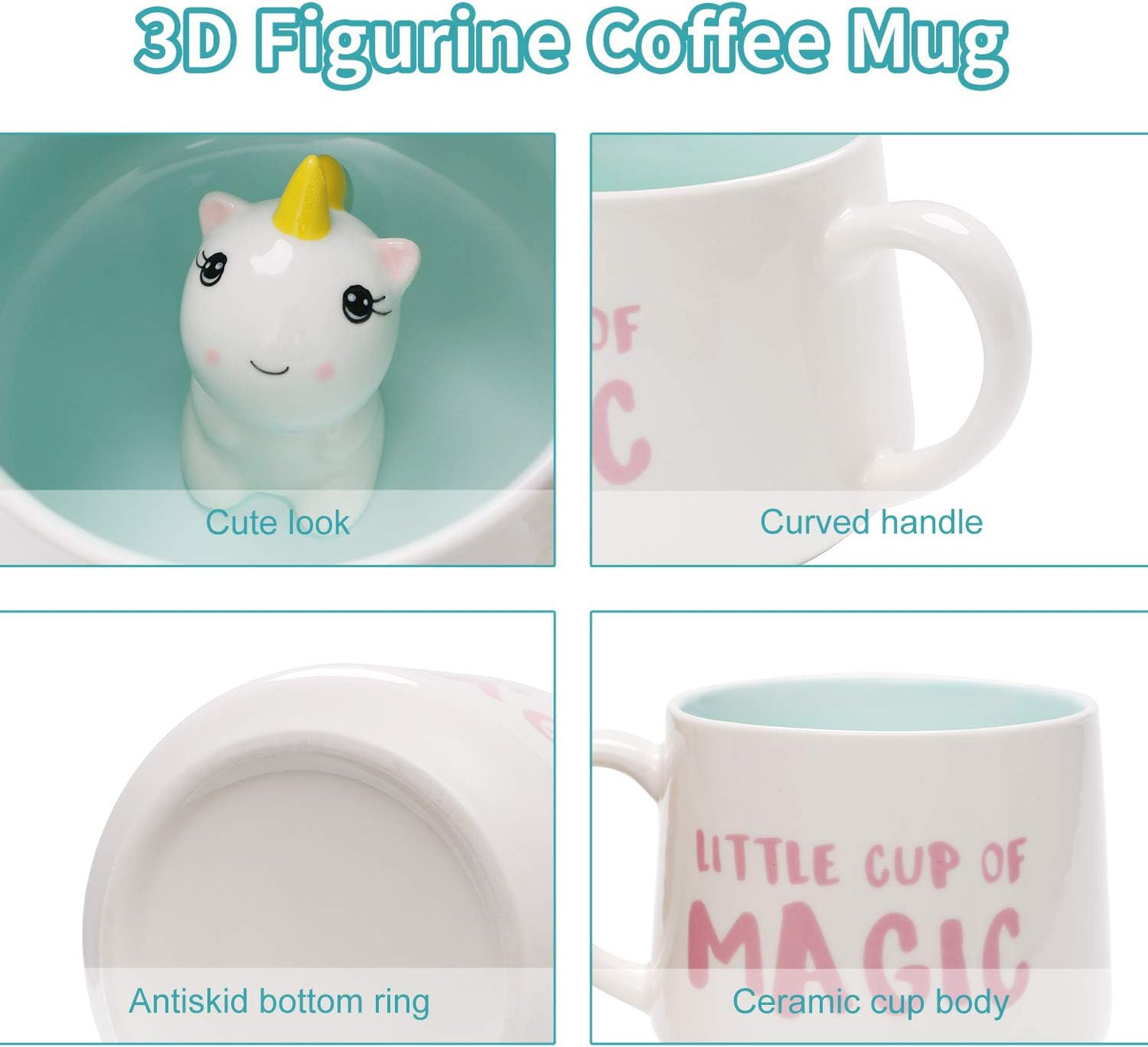 3D Animal Coffee Mug Sloth Inside,Cute Handmade Figurine Ceramics Cup 12 oz,Christmas&Birthday&Mother's Day Surprise for Friends Family or Kids,Best Office Cup Couple Mug (Sloth)