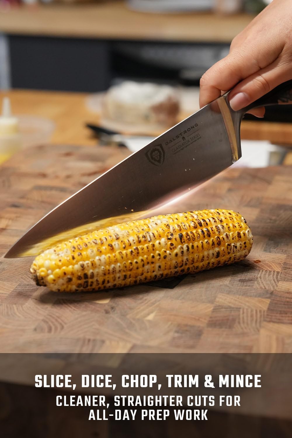 Dalstrong Chef Knife - 10 inch - Gladiator Series Elite - Forged High Carbon German Steel - Razor Sharp Kitchen Knife Gift - Full Tang - Black G10 Handle - Sheath Included - NSF Certified