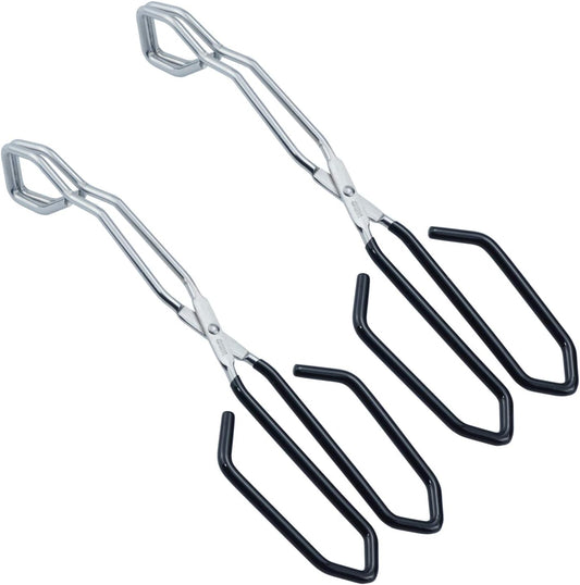 Scissor Cooking Tongs 11-Inch Stainless Steel Wire Tongs Kitchen Scissor Tongs, Set of 2
