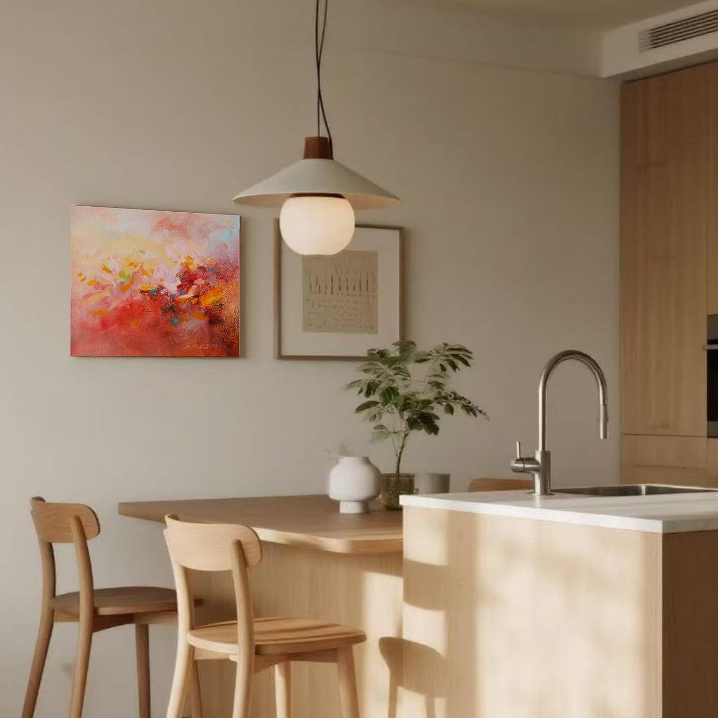 Gloliv Canvas Wall Art – Abstract Wall Decor Painting, Artist-Authorized Reproduction Canvas Prints, Modern Wall Art Decor for Living Room, Bedroom, or Office 16"x12"