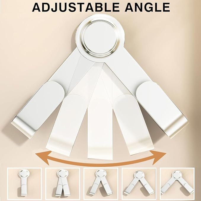 2 Pack Pot Lid Holder - Adjustable Wall-Mounted Pot Lid Organizer for cabinet with Suction Cup, Heavy Duty Multifunctional Hooks for Cutting Board, Pan (White)