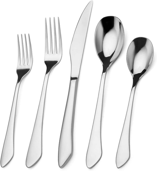 Silverware Set, 20-Piece Stainless Steel Flatware Set Service for 4, Mirror Polishing Tableware Cutlery Set for Home and Restaurant, Dishwasher Safe