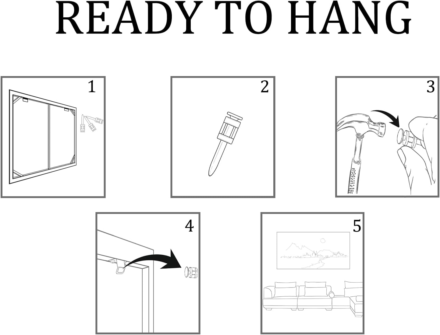 AJAZIKO Rustic Mountain Wall Art,Farmhouse Landscape Wall Decor with Highland Cow & Floral Art - Nature & Country Artwork for Living Room, Bedroom & Walls - Framed Flower Pictures for Home 24x48IN