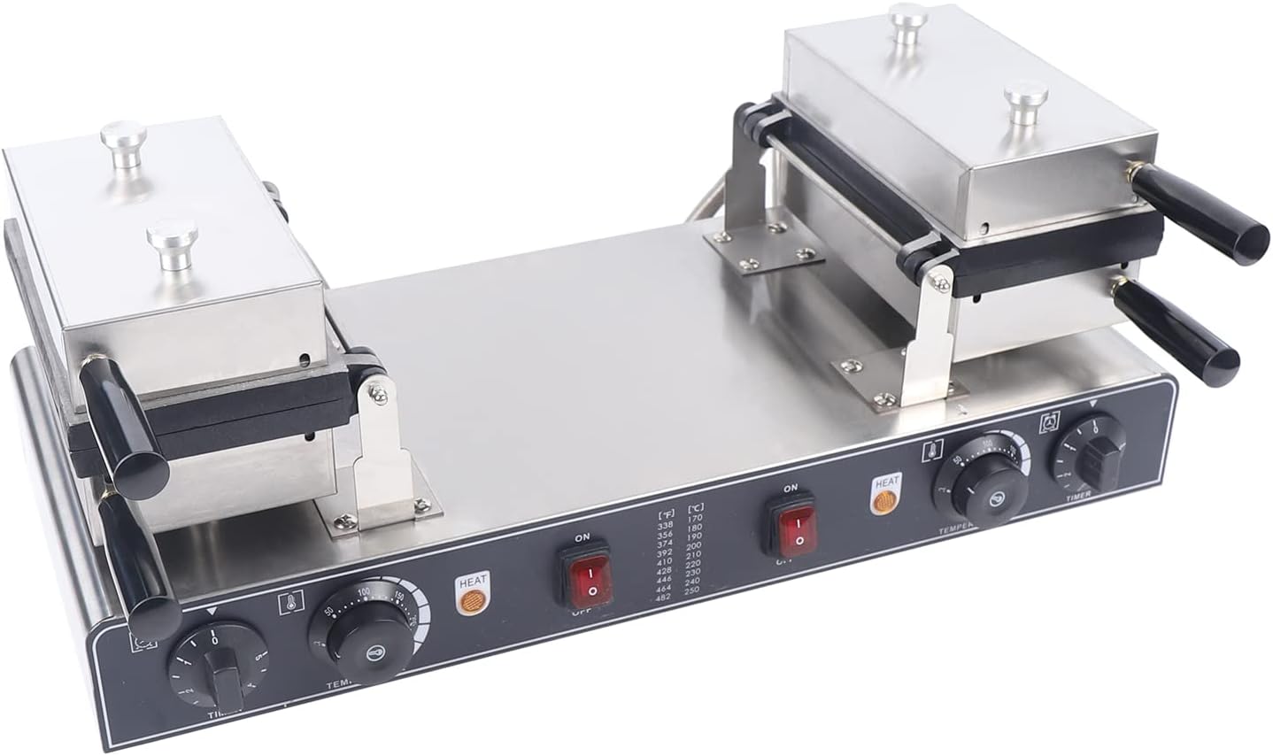 Electric Walnut Cake Maker - 1500W Toaster Baking Breakfast Pan Oven - 20pcs Electric Mini Nut Waffle Bread Baking Machine - Dual-plate design, Non-stick Coating - for Cooking Breakfast Parties