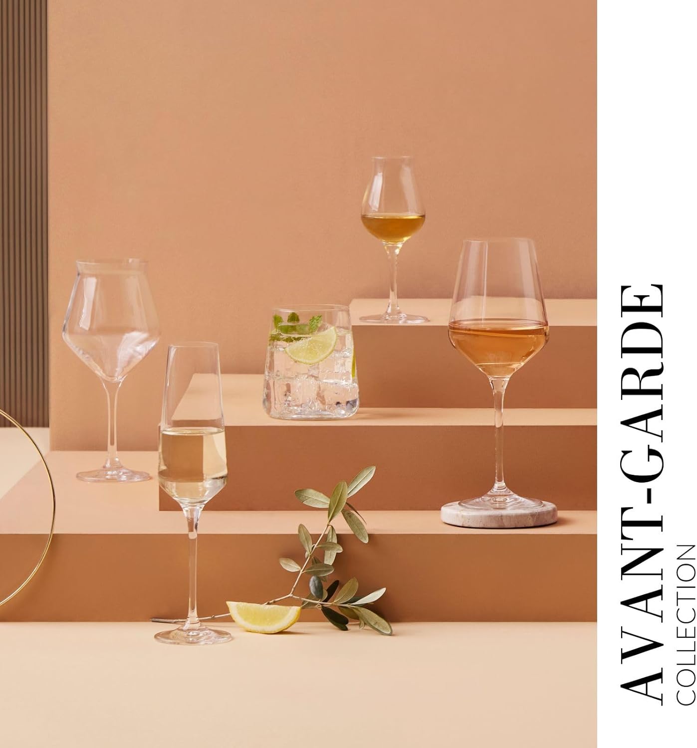 Krosno Brandy & Cognac Snifter Glasses Rum Tasting Gift Set | Set of 4 | 3.7 oz | Avant-garde Collection | For Home, Restaurants & Kitchen | Dishwasher Safe | Lead-Free Crystal Glass