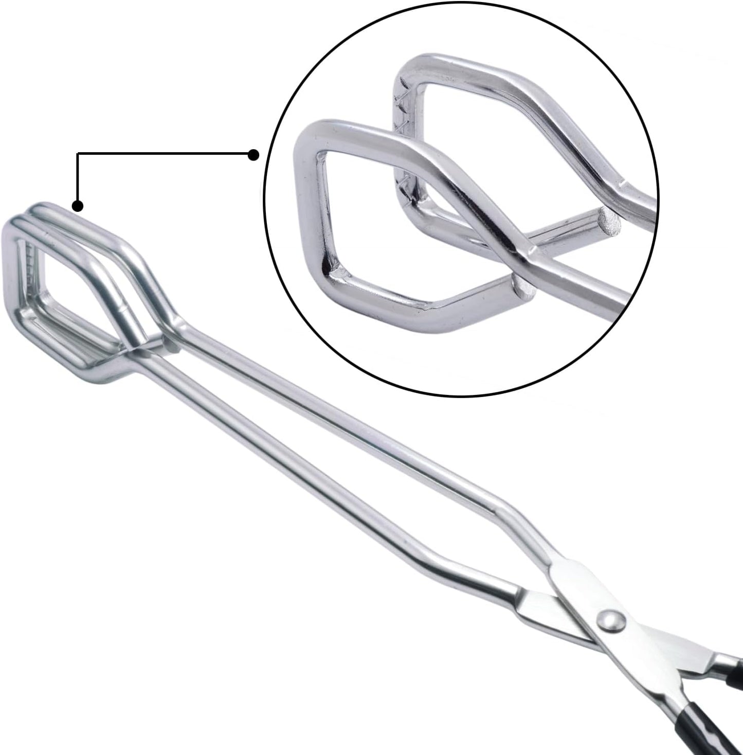 10-Inch Heavy Duty Stainless Steel Kitchen Scissor Tongs, Set of 2