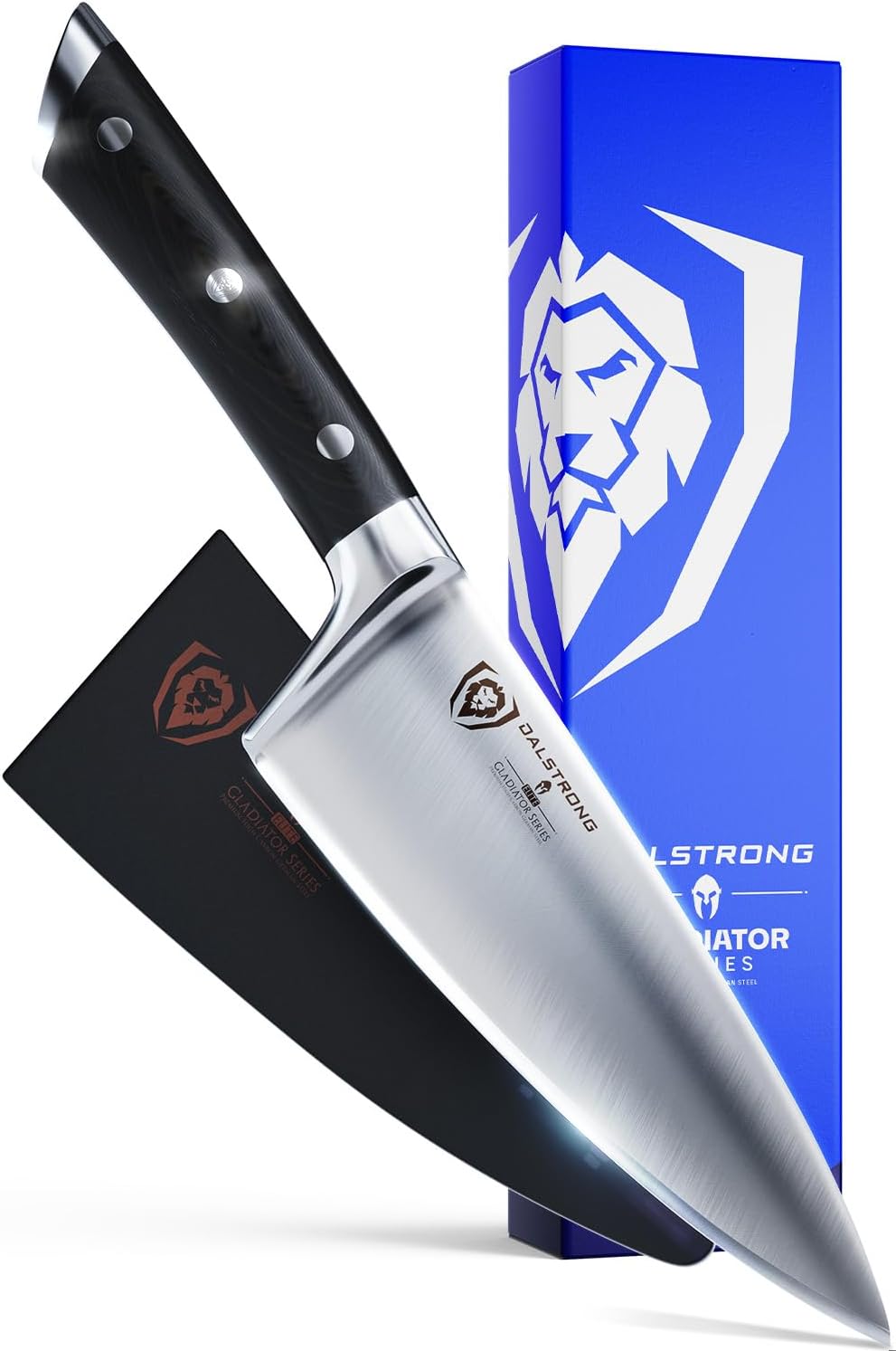 Dalstrong Chef Knife - 6 inch - Gladiator Series Elite - Forged High Carbon German Steel - Razor Sharp Kitchen Knife Gift - Full Tang - Black G10 Handle - Sheath Included - NSF Certified