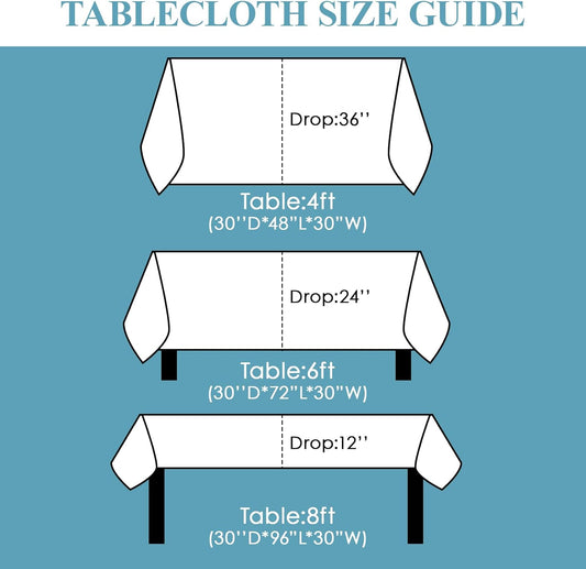 VidaFete Tablecloth 60 * 120inch 1pack Rectangle Table Cloth Polyester, Stain Wrinkle Resistant Dining Table Cover for Kitchen Dinning Party Wedding Rectangular Tabletop Buffet Decoration(White)