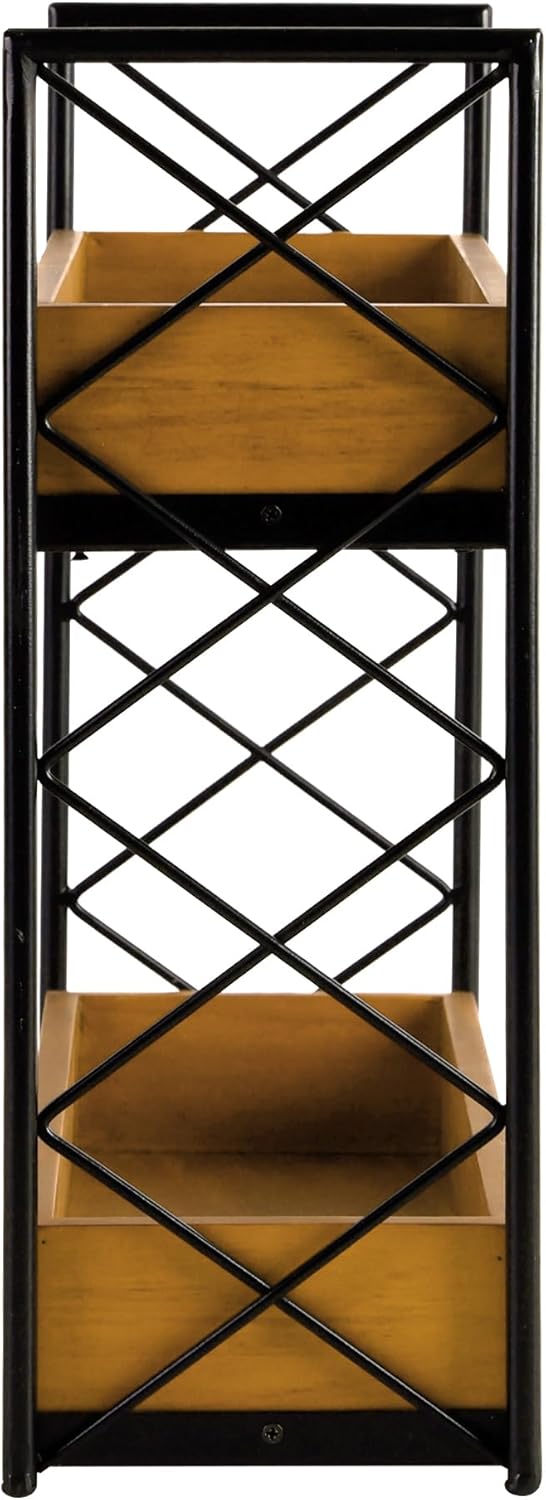 Spice Rack for Countertop 2 Tier Wooden Spice Shelf Organizer for Kitchen Cabinet, Counter or Pantry Space Saving Free Standing Spice Holder for 28 Jars, Brown