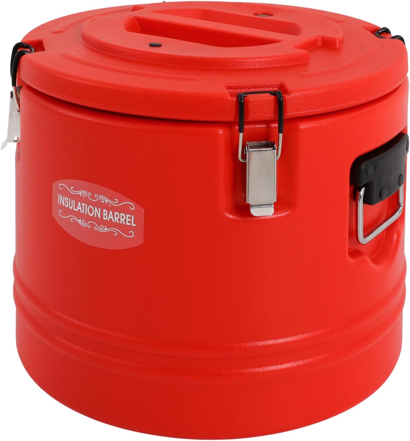 DYNAMI Large Insulated Food Container, 8 Gallon Portable Commercial Food Warmer Insulated Soup Container Cold Hot Box for Catering,Stainless Steel Inner Liner, Sealed and Leak-proof (Red, 8 Gal)