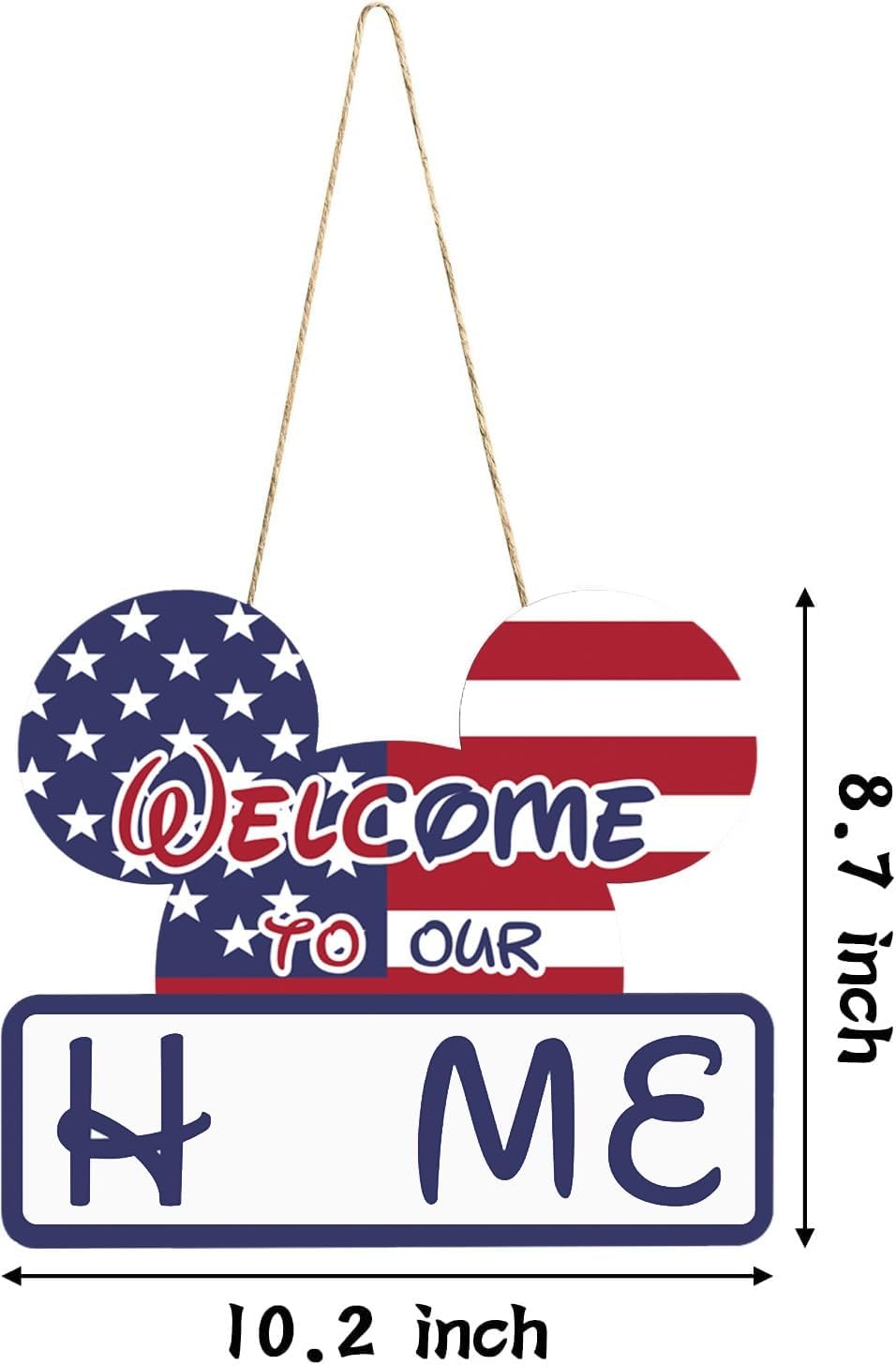 19Pcs Cute Mouse Interchangeable Seasonal Welcome Door Sign for Front Door Decor, Welcome to Our Home Sign with Interchangeable Holiday Pieces for Farmhouse/Wall/Porch Decor and Housewarming