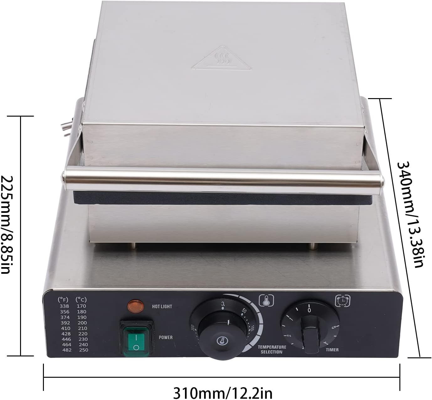 4 Grid Kitchen Stick Waffle Maker, Christmas Tree-Shaped Stainless Steel Non-Stick Coating Electric Flip Waffles Machine for Restaurant Snack Bar Home,110V (4 Grid Waffle Maker)