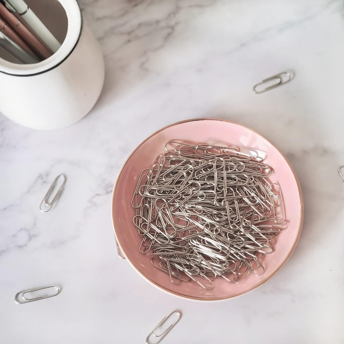 4.75" Ceramic Jewelry Tray, Small Ring Dish Holder Trinket Tray, Catch All Trays for Ring Earring Necklace Key, Christmas Gifts for Women Girls, Pink