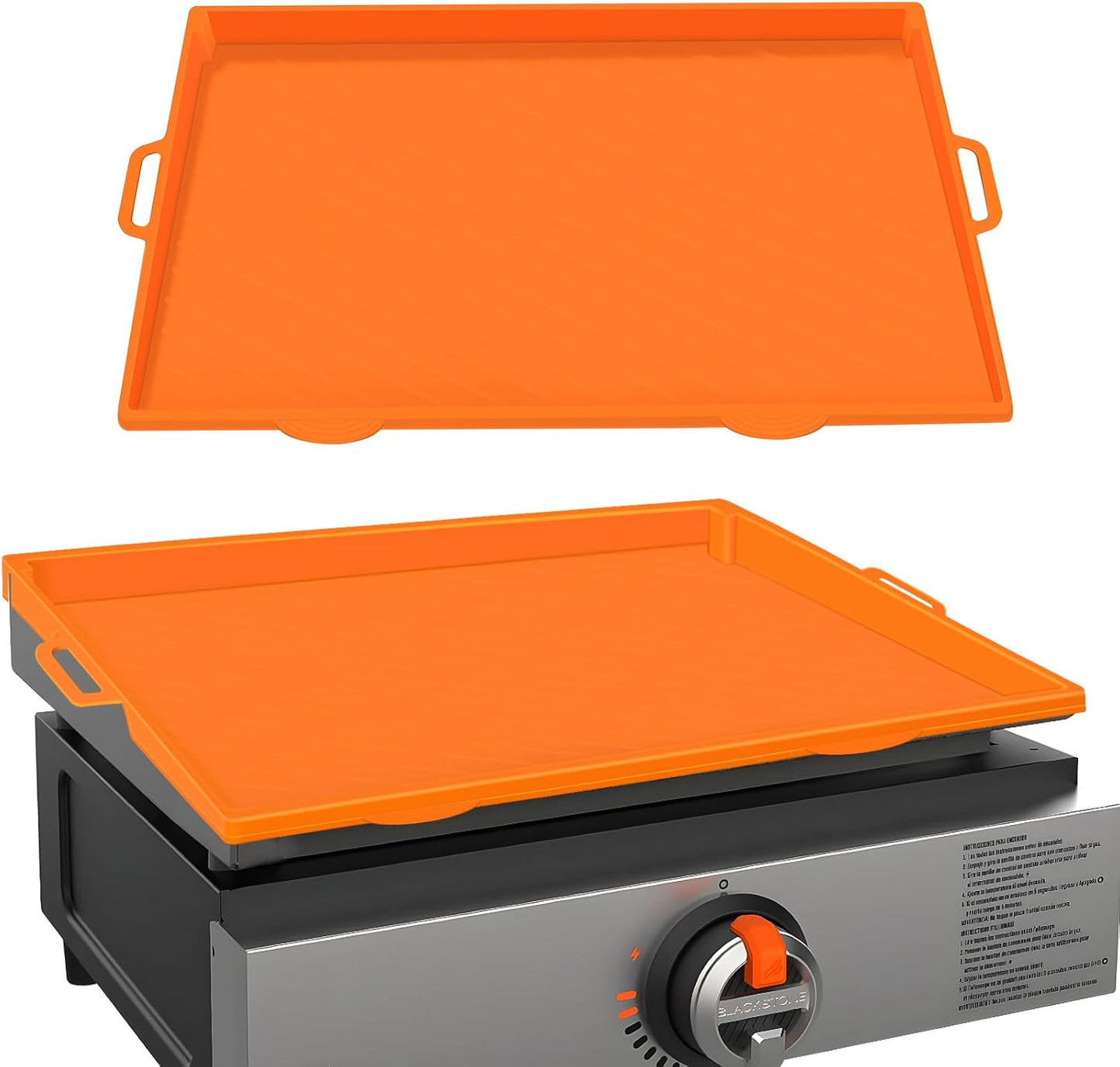 Griddle Cover Mat for Blackstone 22'' Food Grade Upgraded Silicone Griddle Mat Cover, Full Wrap-Around with Handle for Blackstone Accessories Prevent Dirt & Rust