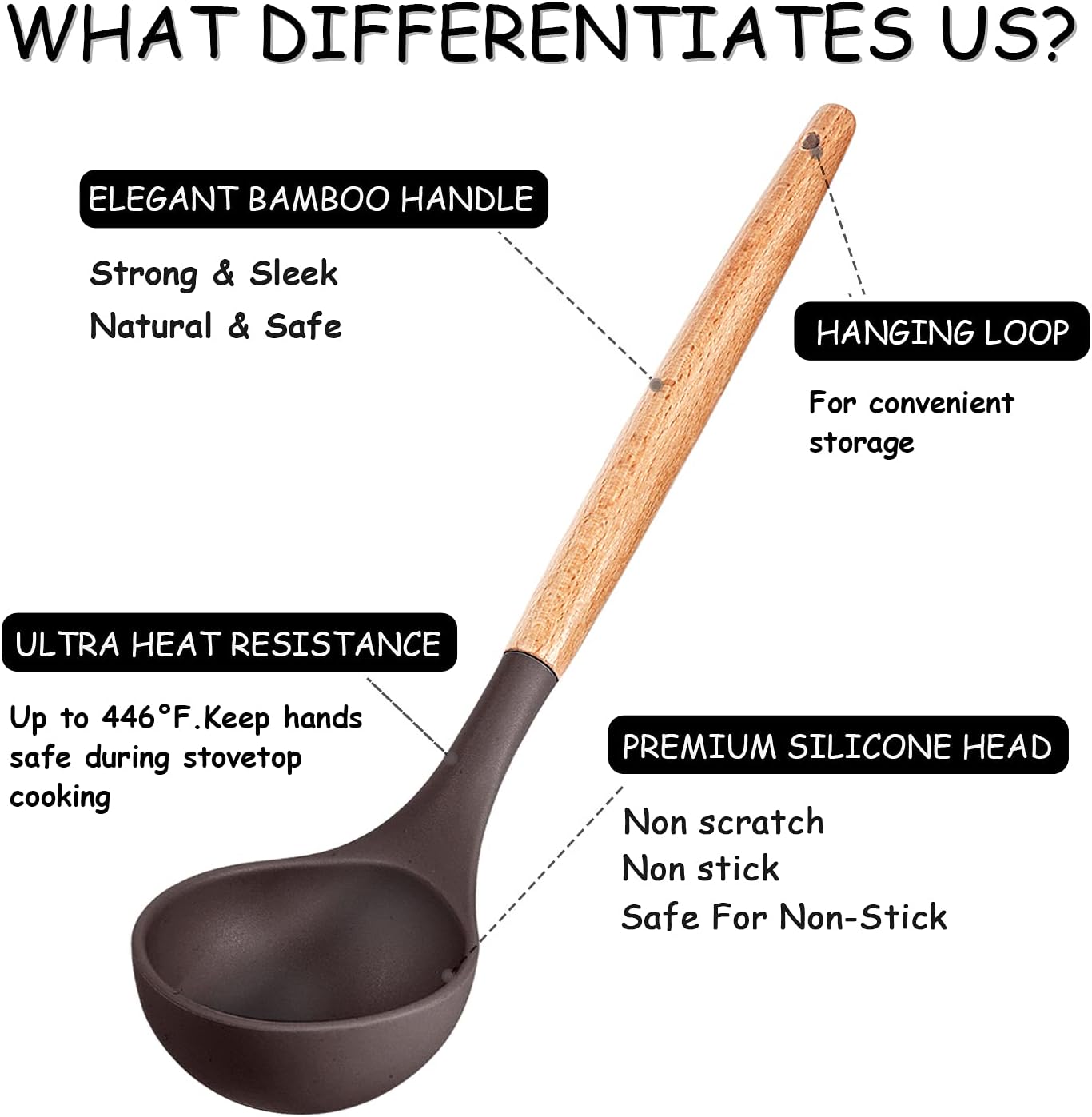 MIBOTE Silicone Cooking Kitchen Utensils Set with Holder, Wooden Handles BPA Free Non Toxic Silicone Turner Tongs Spatula Spoon Kitchen Gadgets Utensil Set for Nonstick Cookware (Coffee)