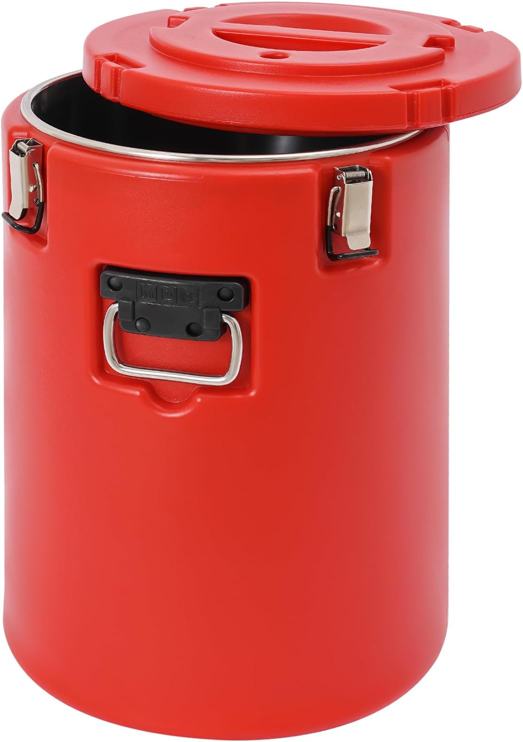 DYNAMI Large Insulated Food Container, Portable Commercial Food Warmer Insulated Soup Container Cold Hot Box for Catering,Stainless Steel Inner Liner, Sealed and Leak-proof (Red, 9.3 Gal)