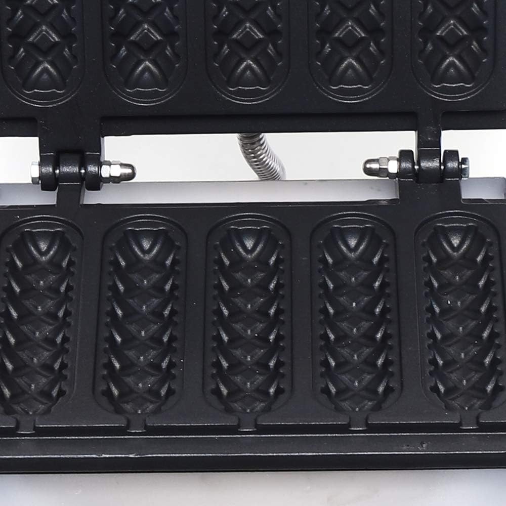 110V Nonstick 2-Shape Commercial Electric 5pcs Hot Dog Maker Machine Waffle Baker Electric Waffle Maker Muffin Machine Corn Dog for Family Breakfast Gift 1500W