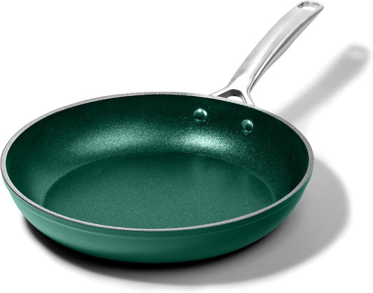 Granitestone 12 Inch Emerald Green Pan for Cooking, Large Non Stick Frying Pans Nonstick Frying Pan Skillet for Eggs, Omelette, Non Stick Pans, PFOA PFOS Free Oven & Dishwasher Safe