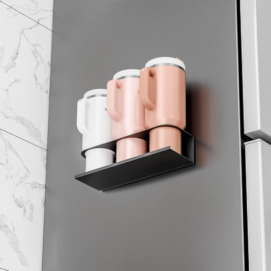 Magnetic Cup Holder for Stanley 30/40 oz Water Bottles, Tumbler Organizer for Stanley Cup, Strong Magnetic Storage Organizer Holder, Flexible Disassembly, for Kitchen, Refrigerator-1 Pack