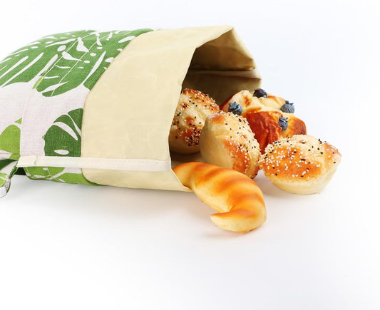 1PCS Reusable Beeswax Food Wraps Breads Bags for Homemade Bread Loaf, Organic Cotton XL Sourdough Beeswax Bread Bag Supplies Sandwich Wrapper, Sustainable, Fresh Keeping, Food Storage Containers