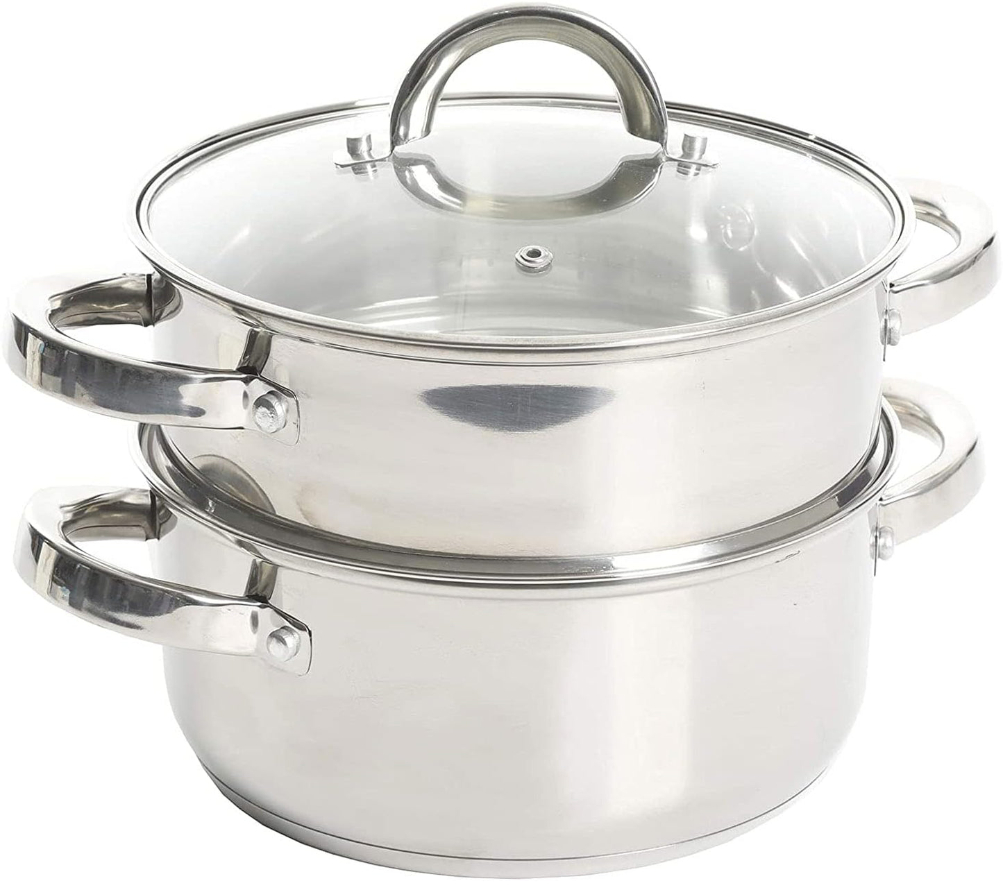 Oster Sangerfield Stainless Steel Cookware, 3.0-Quart Dutch Oven w/Steamer Basket