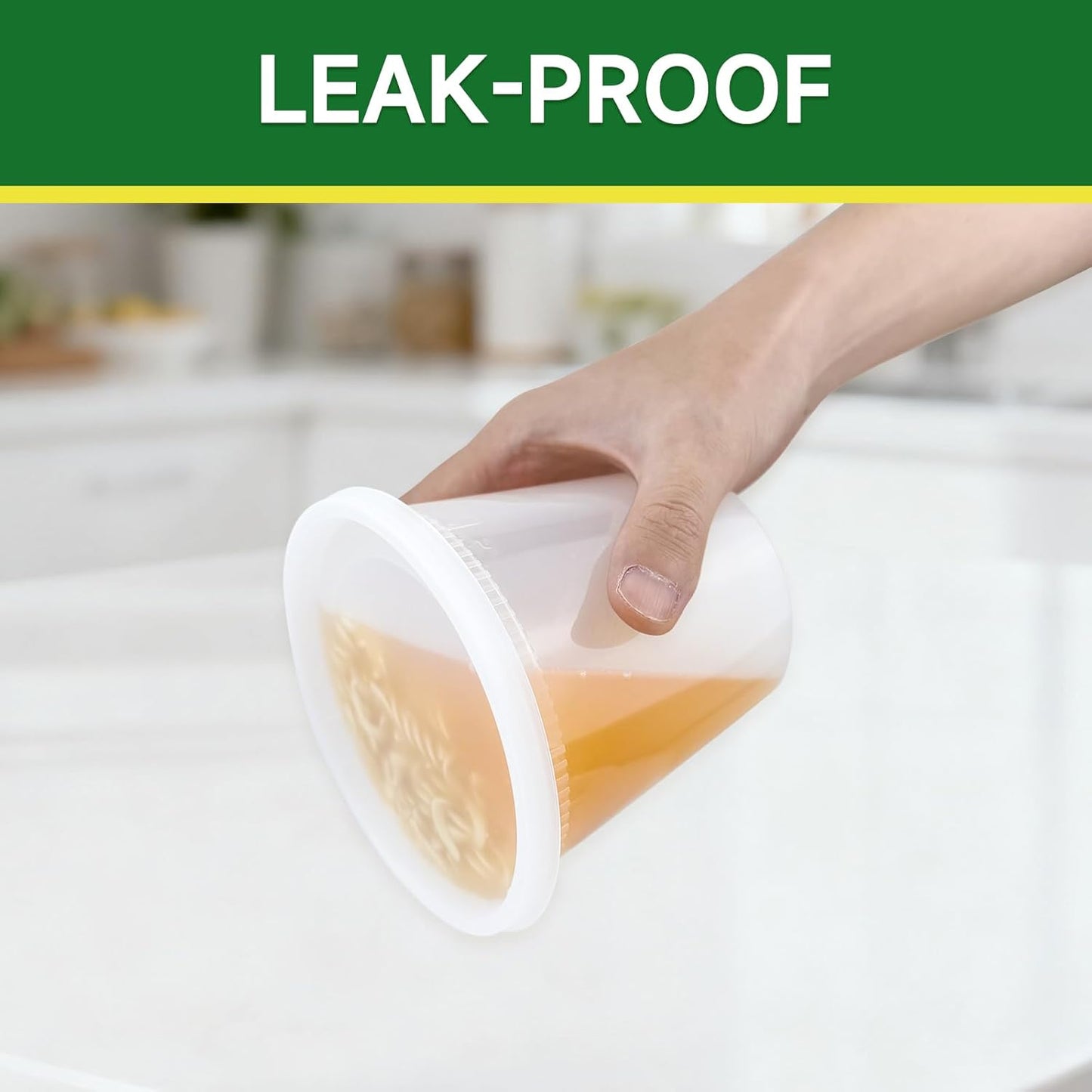 50 Set 24 oz Deli Containers with Lids, Leak-Proof BPA Free Plastic Take Out Bowls, Food Storage Containers for Takeout Meal Prep Storage, Freezer, Microwave & Dishwasher Safe