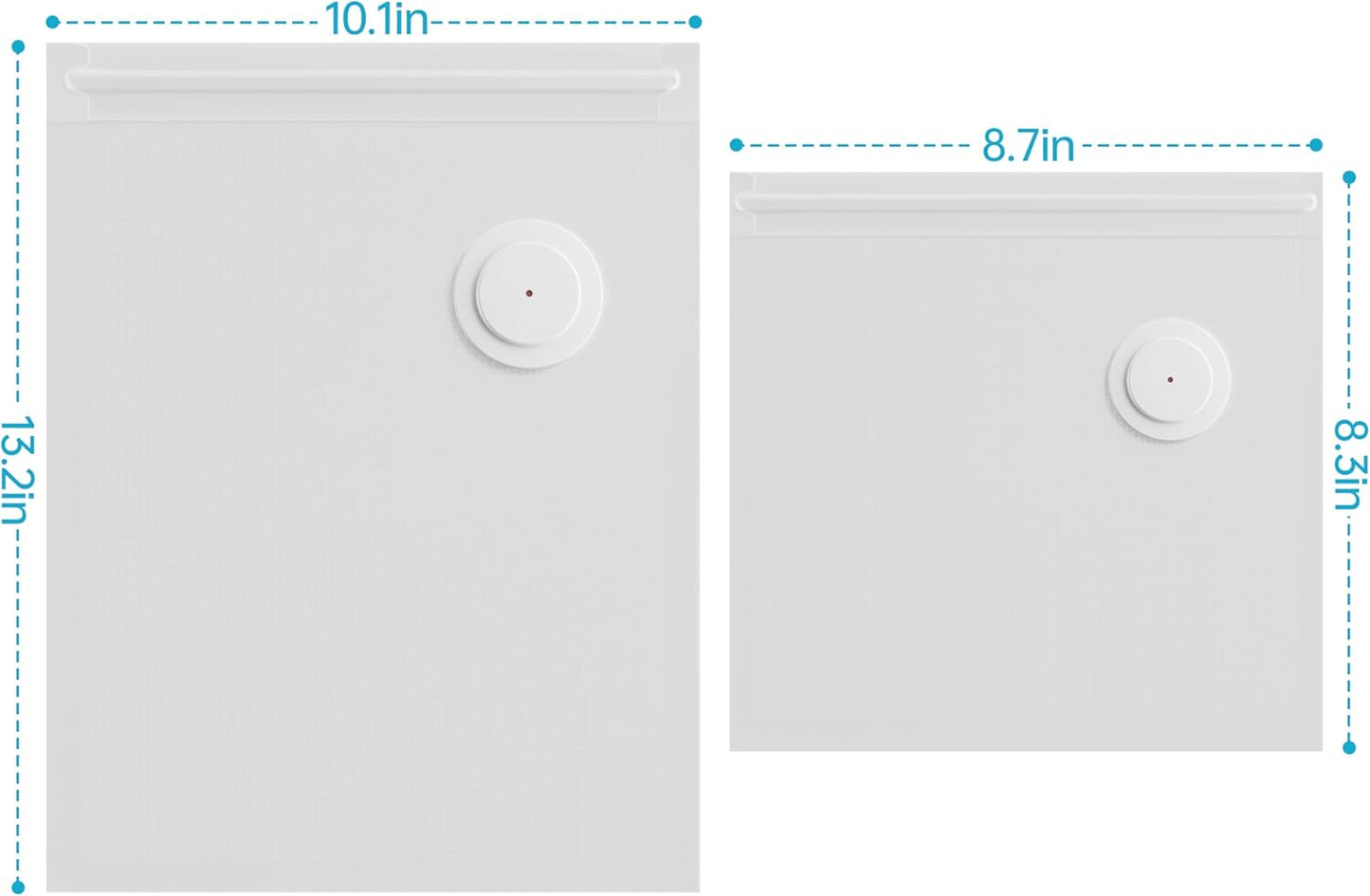 Vacuum Sealer Bags for Food, 22 PCS Reusable Sous Vide Bags BPA Free, Vacuum Zipper Bag with Universal Air Valve, 2 Sizes Food Storage Bag for Meal Prep, Dishwasher Microwave & Freezer Safe