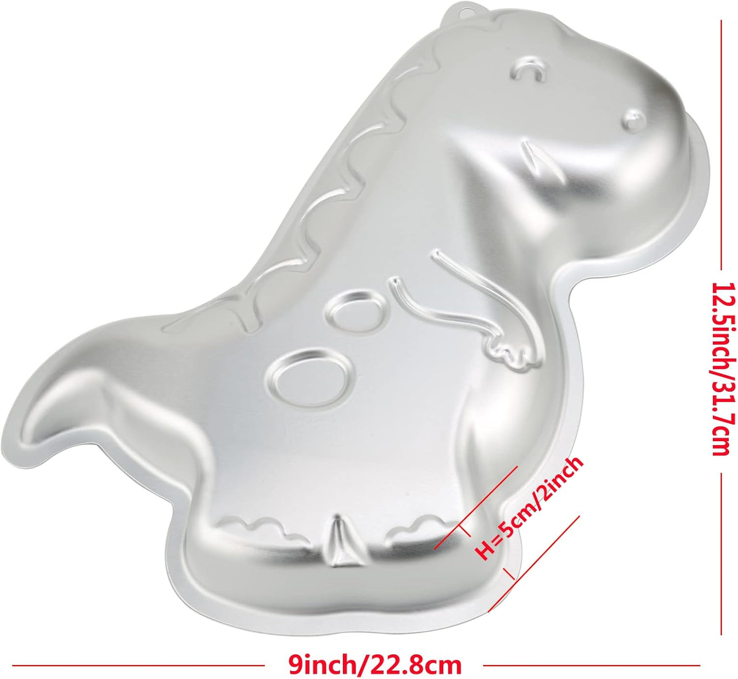 Dinosaur Shaped Cake Pan Clover Mould Aluminum 3D DIY Cake Baking Pan for Birthday, Anniversary, Party, Christmas
