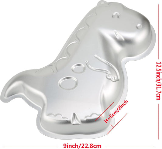 Dinosaur Shaped Cake Pan Clover Mould Aluminum 3D DIY Cake Baking Pan for Birthday, Anniversary, Party, Christmas