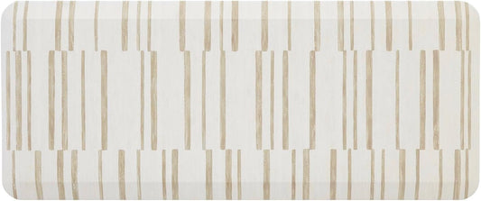 House of Noa Nama Standing Mat – Anti-Fatigue Cushioned Kitchen Mats for Floor | Ergonomic Bounce-Back Foam Kitchen Mats | Anti-Fatigue Mats for Kitchen & Standing | Nara Stripe Natural | 22" x 54"