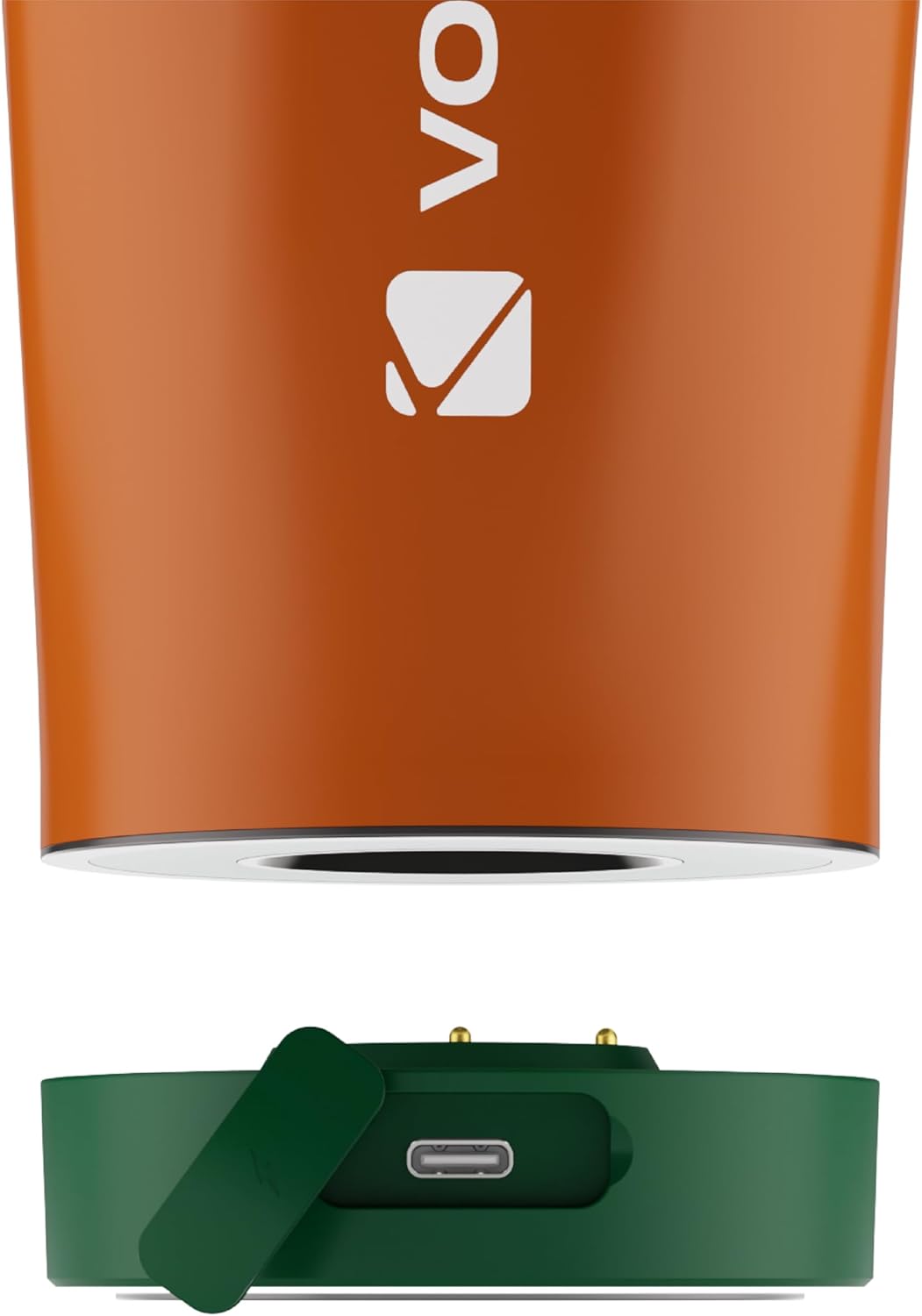 VOLTRX ChillMix Shaker Bottle Insulated Stainless Steel - USB C Rechargeable Electric Protein Shake Mixer, Shaker Cups for Protein Shakes and Meal Replacement, Neon Carrot, 16 oz