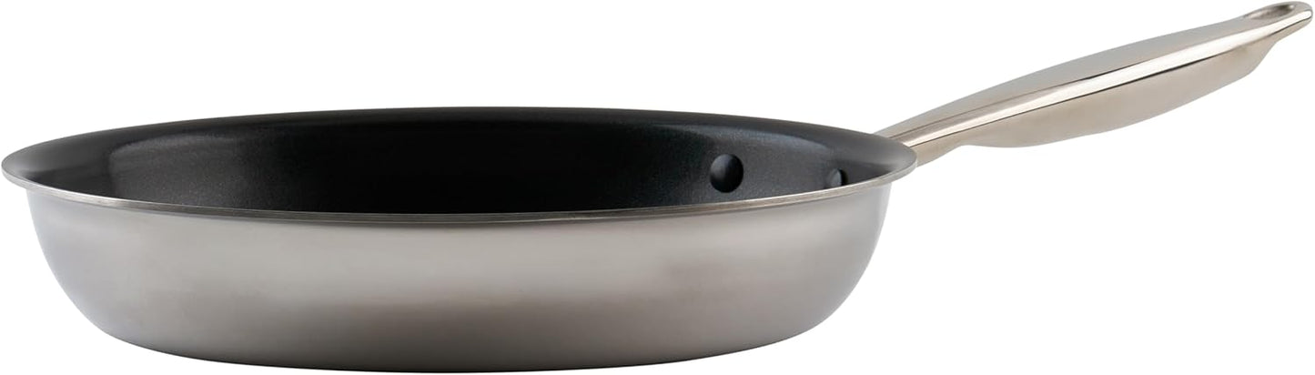 WINCO Tri-Ply Frying Pan, Silver, 10"