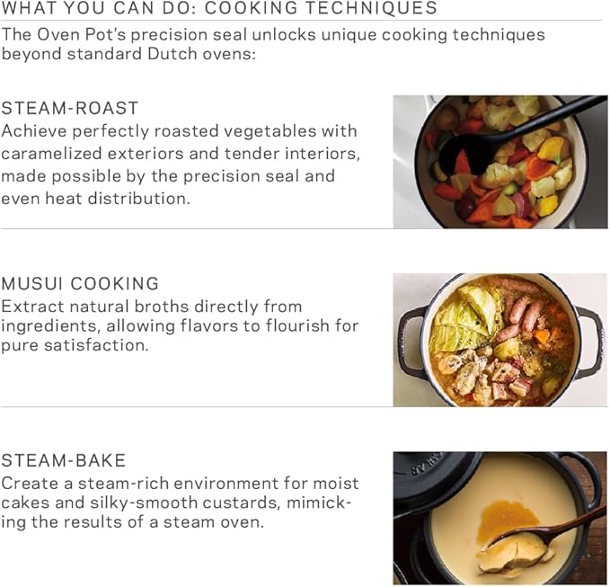 Vermicular Oven Pot | Non-Toxic Enameled Cast Iron Pot | 26cm Shallow (3.9 Qt) | Oven-safe | Induction-compatible | Dutch Oven | Made in Japan | Serves 3-4 | Pearl Pink