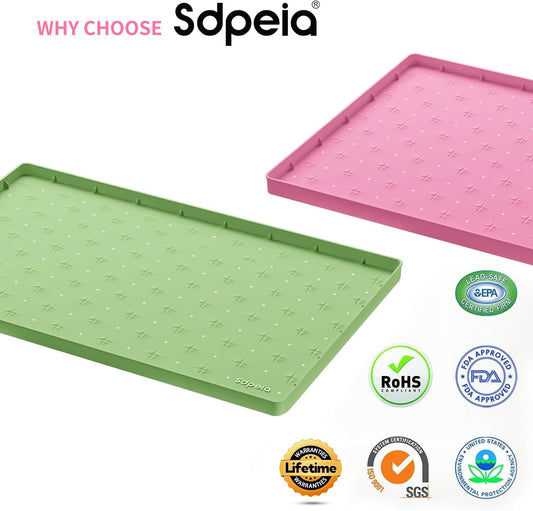 Sdpeia Under Sink Mat 25"×19" – Waterproof Silicone Cabinet Liner & Sink Protector for Kitchen & Bathroom, Multi-Purpose Organizers Tray for Pets, Laundry, Cat Litter Mat