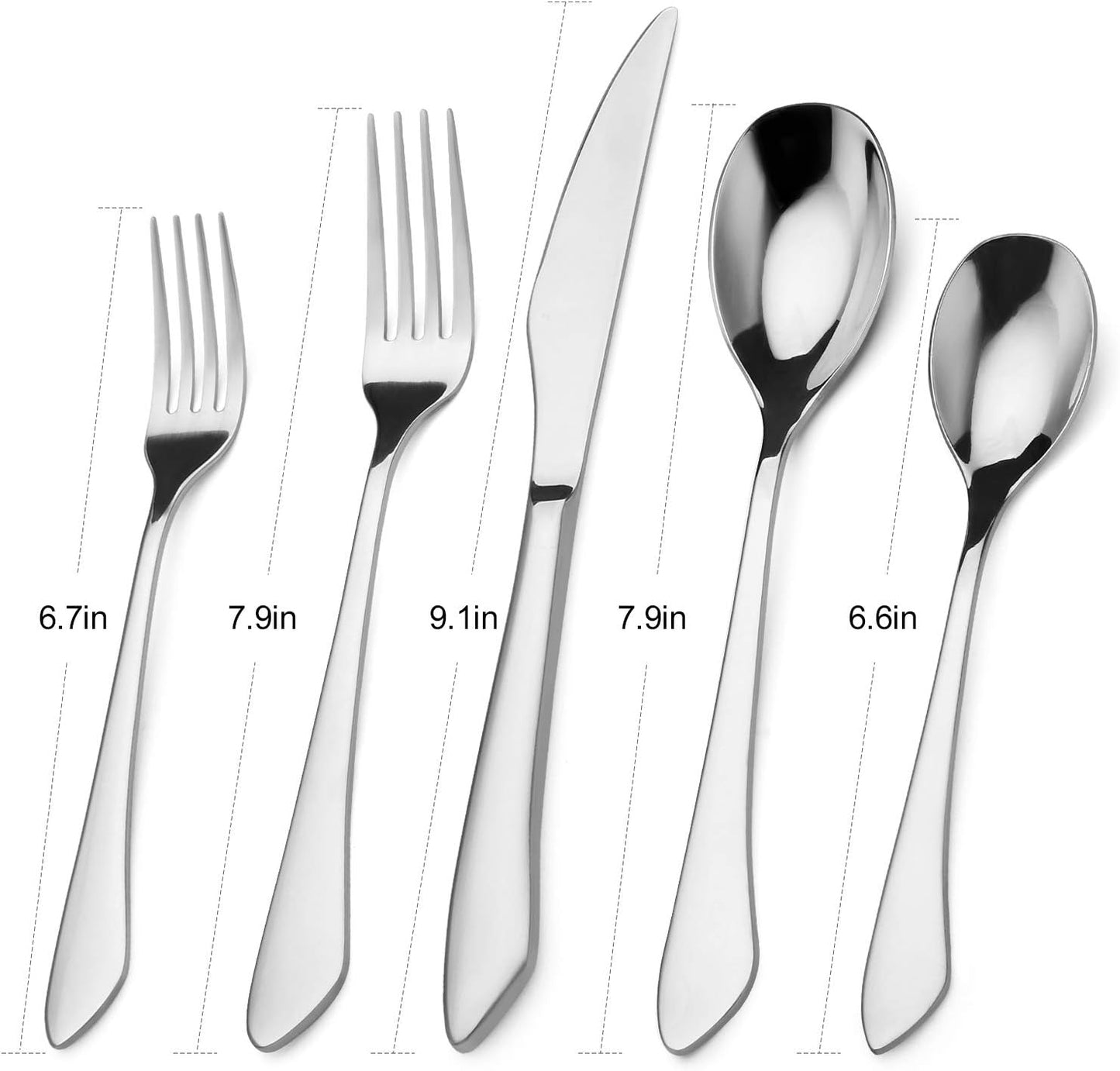 Silverware Set, 20-Piece Stainless Steel Flatware Set Service for 4, Mirror Polishing Tableware Cutlery Set for Home and Restaurant, Dishwasher Safe