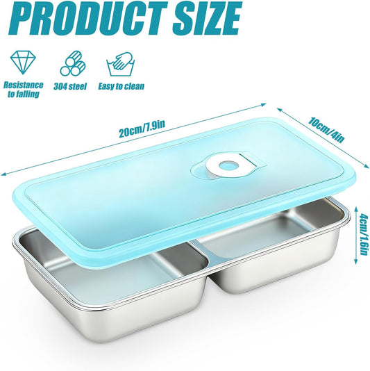 16 Pack Stainless Steel Snack Containers, Stainless Steel Snack Containers With Lids, Lunch Box Containers For Travel, Outdoor Camping And Daily Use