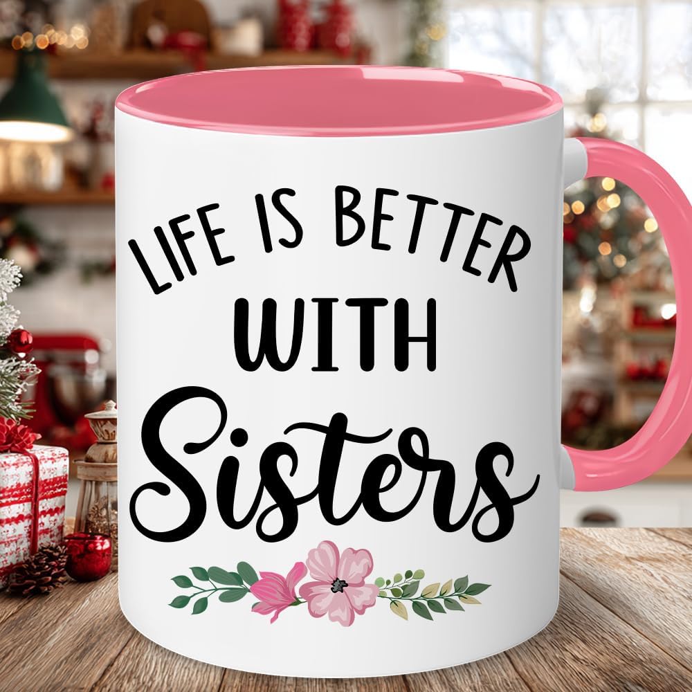 Personalized Bestie Mug - Christmas, Birthday Best Friend Gift - Friendship Gifts For Women, Bestie, Sister, BFF, Her - Long Distance Mug - Soul Sister Gift For Birthday, Mothers Day