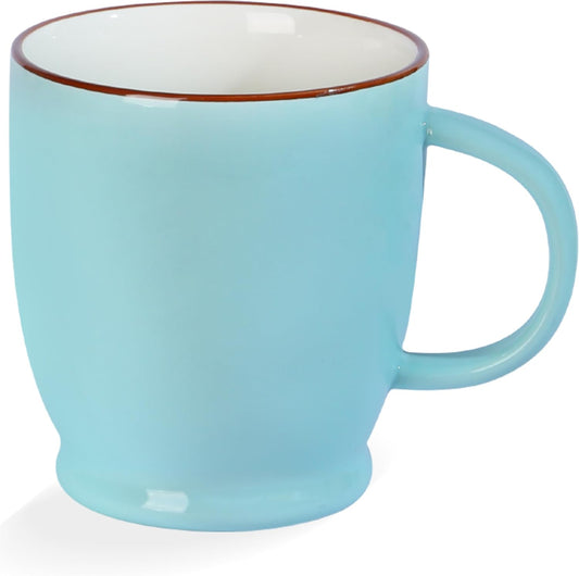 Blue Coffee Mug, 16.5oz Large Cappuccino Cup, Microwave Safe Coffee Cup with Large Handle, Porcelain Tea Mug for women, Man, Mom, Dad, Gifts