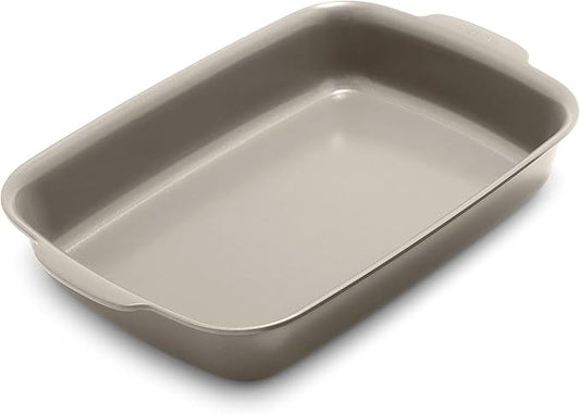 GreenPan Premiere Ovenware Healthy Ceramic Nonstick 13" x 9" Rectangular Baking Pan, PFAS-Free, Warp-Free Bakeware, Durable Quick Heating, Oven & Broiler Safe to 600F, Dishwasher Safe, Taupe
