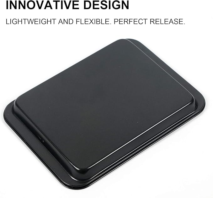Small Baking Sheets for Oven, Shinsin Nonstick Cookie Pans Set of 3, 8 inch Carbon Steel Cookie Sheet Pans Professional Mini Baking Replacement Trays for Toaster Oven, Easy Clean, Dishwasher Safe
