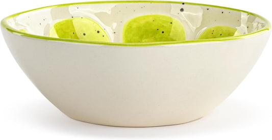DEMDACO Mini Fruit Inspired Snack Candy Serveware Bowl From Design Serving Collection 2 x 5 Inch Ceramic Stoneware Lime