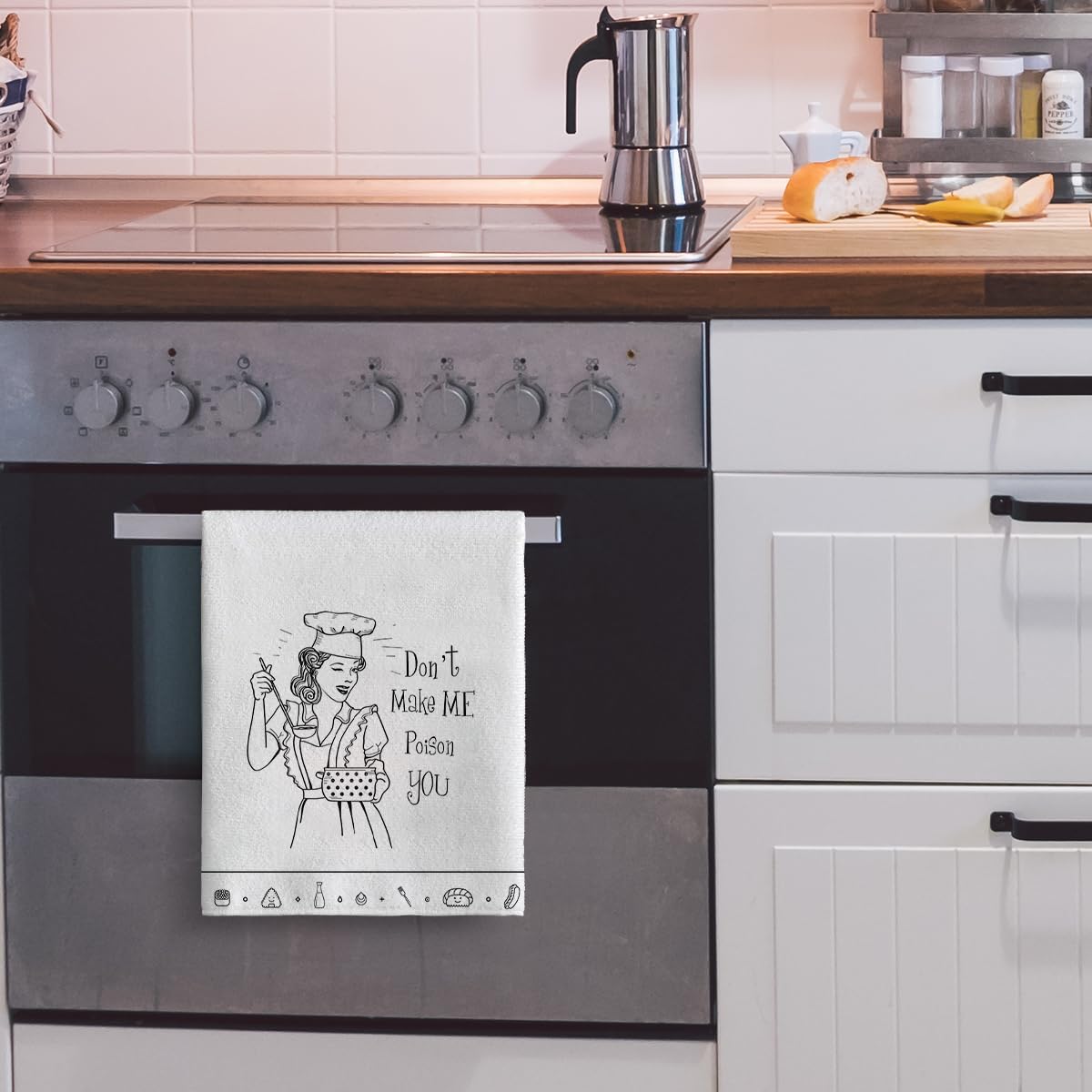 Cukemip Funny Kitchen Towels Decorative Set of 2,Soft Absorbent Cooking Gifts for Women Dish Towels for Kitchen Drying Baking Hand Towels Farmhouse Holiday Home Decorations Housewarming Gifts 16"x24"