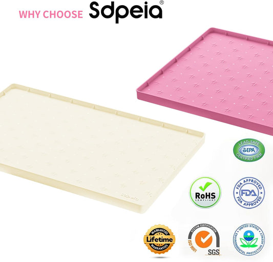 Sdpeia Under Sink Mat for [34" x 22"] Cabinet, Upgraded Silicone Waterproof Mat Kitchen Cabinet Liner Cabinet Protector Kitchen Organizers and Storage