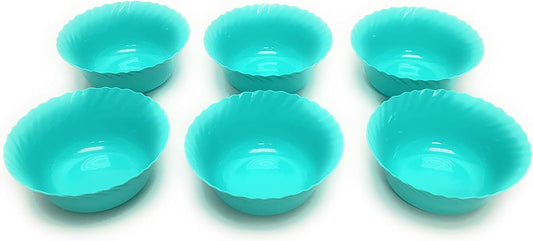 Mintra Home Curly Collection (5in Bowl 6pk, Teal)